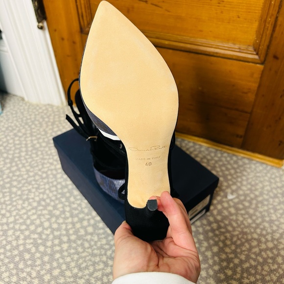 Oscar de la Renta Brand New $775 Snakeskin Gloria Pump Stiletto Heels Size EU 40 - Picture 9 of 10